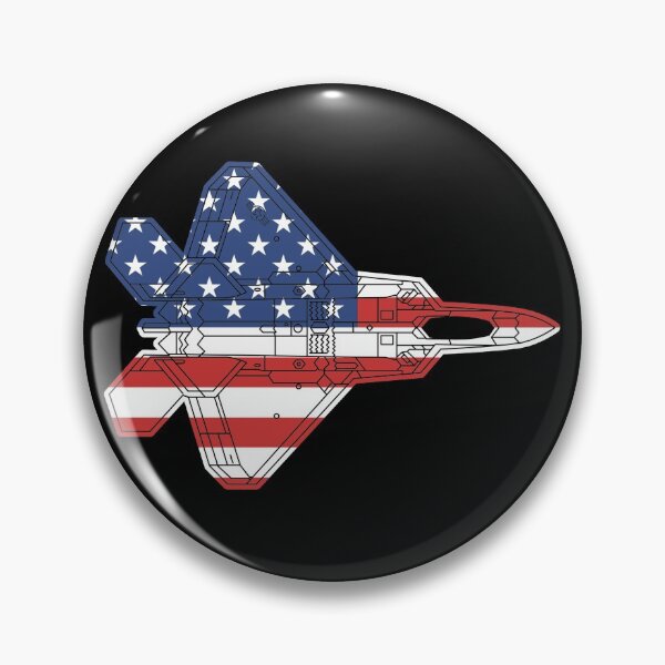Item preview, F-22 Raptor Fighter Jet Airplane Schematic American Flag F22 Gear designed and sold by DynamicDesign.