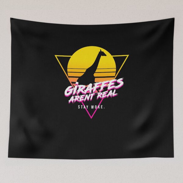 Item preview, Vaporwave Aesthetic Art - Giraffes Aren't Real Don't Exist Government Conspiracy Birds designed and sold by Hitagivapor.