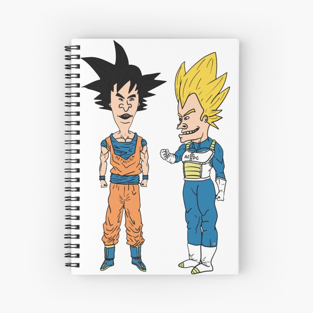Beavis And Butthead X Dragon Ball And Son Goku Spiral Notebook By Katinat Redbubble