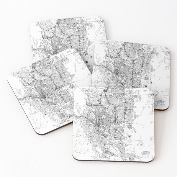 Item preview, Colorado Springs White Map designed and sold by multiplicitymap.