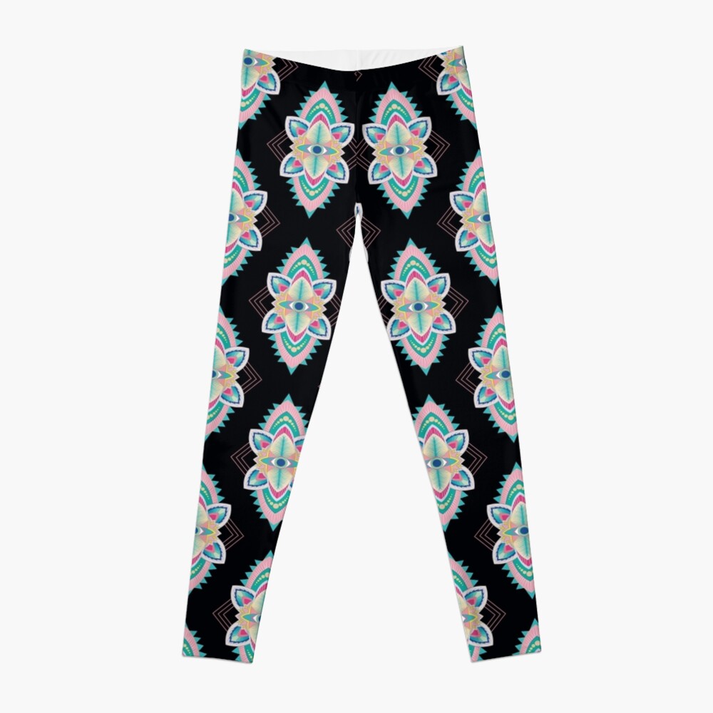 Tribal Eye Motif Leggings