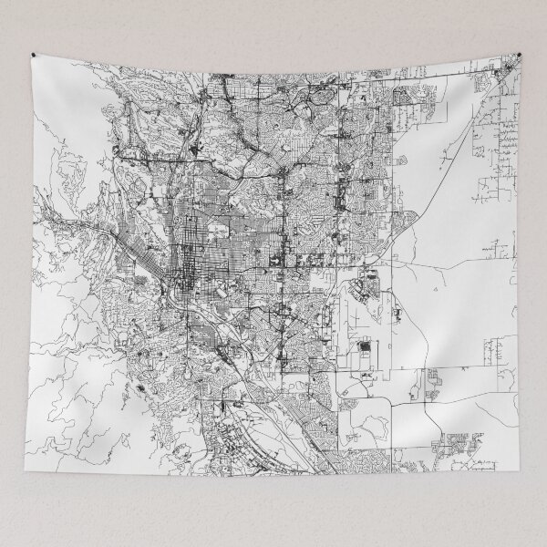 Item preview, Colorado Springs White Map designed and sold by multiplicitymap.