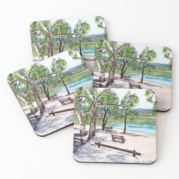 Item preview, Australian Scene - Lake Bellfield, Grampian Mountains, Vic, aus. designed and sold by Anne Huth.