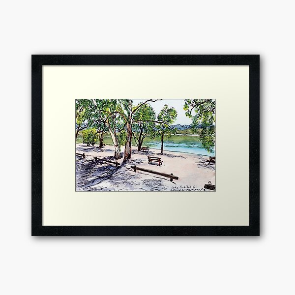 Item preview, Australian Scene - Lake Bellfield, Grampian Mountains, Vic, aus. designed and sold by Anne Huth.