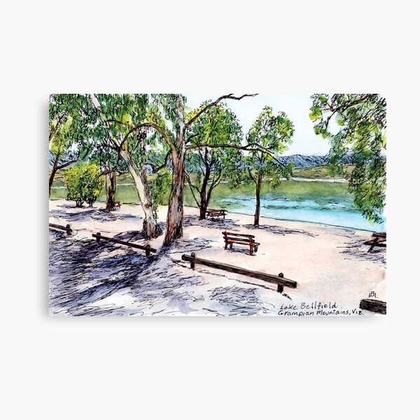 Item preview, Australian Scene - Lake Bellfield, Grampian Mountains, Vic, aus. designed and sold by Anne Huth.