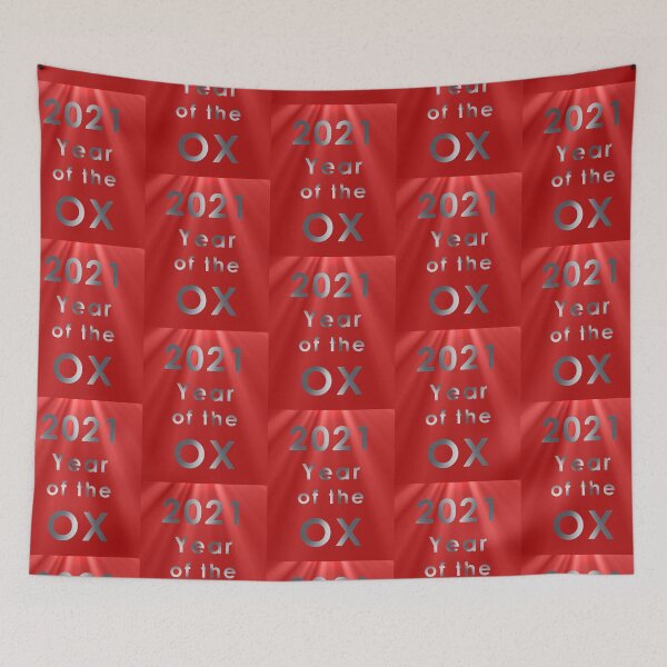 Item preview, 2021 Year of the Ox - Metal on Red Beams - Text Only designed and sold by KLP-Magick.