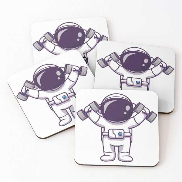 Item preview, Cute Astronaut Lifting Dumbbell designed and sold by YousfiYs.