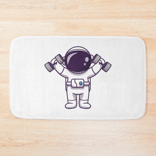 Item preview, Cute Astronaut Lifting Dumbbell designed and sold by YousfiYs.