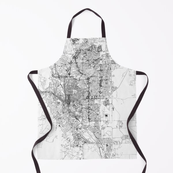 Item preview, Colorado Springs White Map designed and sold by multiplicitymap.