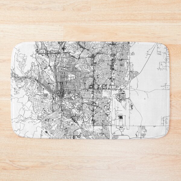 Item preview, Colorado Springs White Map designed and sold by multiplicitymap.