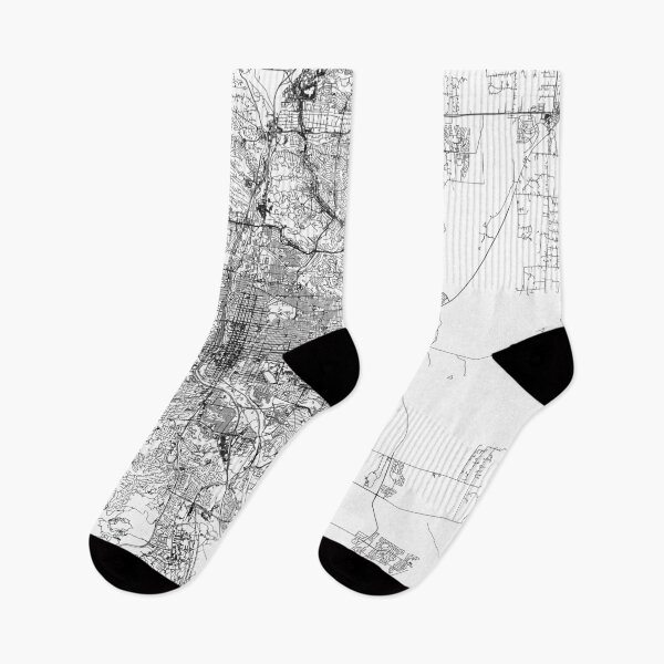 Item preview, Colorado Springs White Map designed and sold by multiplicitymap.