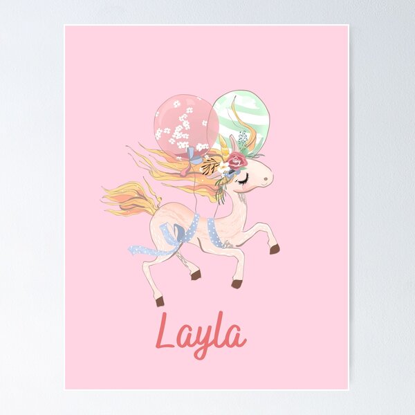 Item preview, Layla Carrousel Horse Girls Name  designed and sold by melbournegirl.