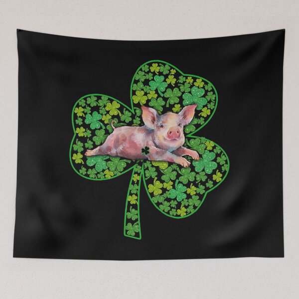 Item preview, Pig Lover Shamrock Heart St. Patrick's Day Funny Pig designed and sold by stricklandjam.