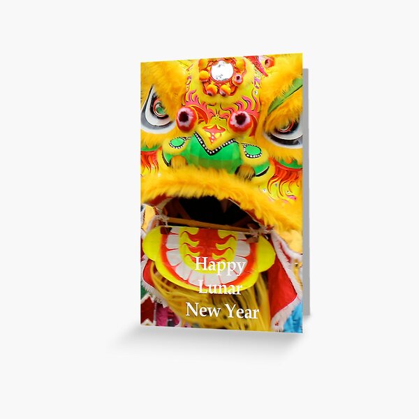 Item preview, Happy Lunar New Year Greeting Cards with Lion Dance Images - 4 designed and sold by Rod Raglin.
