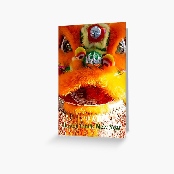 Item preview, Happy Lunar New Year Greeting Cards with Lion Dance Images - 6 designed and sold by Rod Raglin.