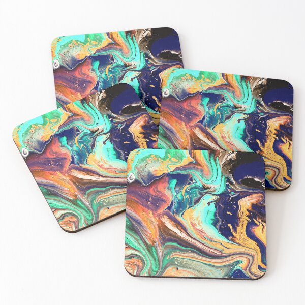 Item preview, Abstract colorful drip-paint texture designed and sold by AuriArts.