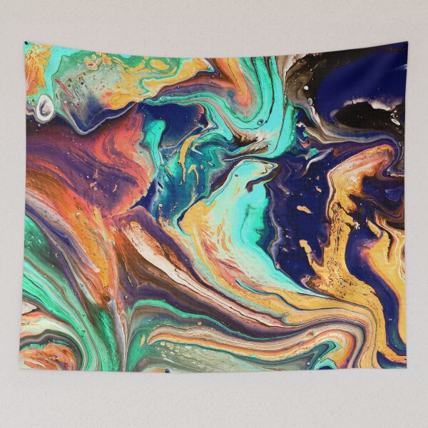 Item preview, Abstract colorful drip-paint texture designed and sold by AuriArts.