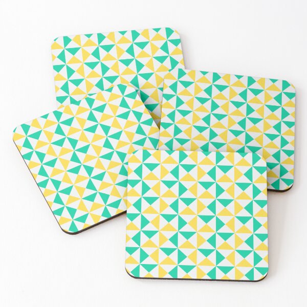 Item preview, Mosaic Geometric Yellow Blue Color Pattern designed and sold by Kriti Rastogi.