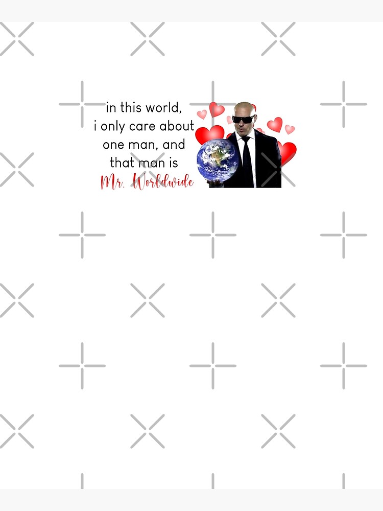 in this world, i only care about one man, and that man is mr. worldwide by PigSucculent