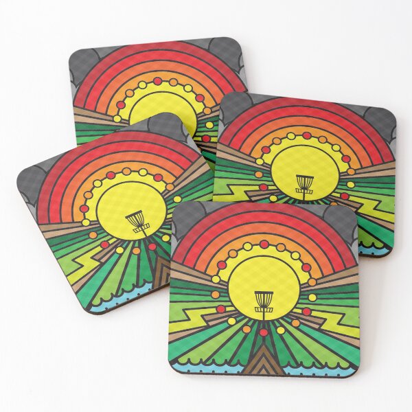 Item preview, Disc golf sunset color wallpaper designed and sold by LQTDesigns.