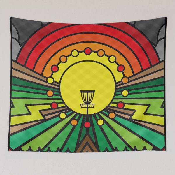 Artikelvorschau, Disc golf sunset color wallpaper entworfen und verkauft von LQTDesigns.