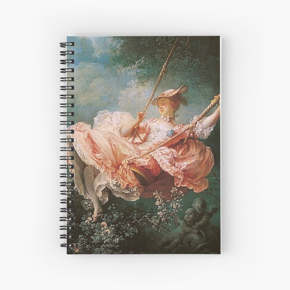 The Swing Rococo Art Spiral Notebook For Sale By Freshfroot Redbubble   Sn,x1000 Pad,1000x1000,f8f8f8 