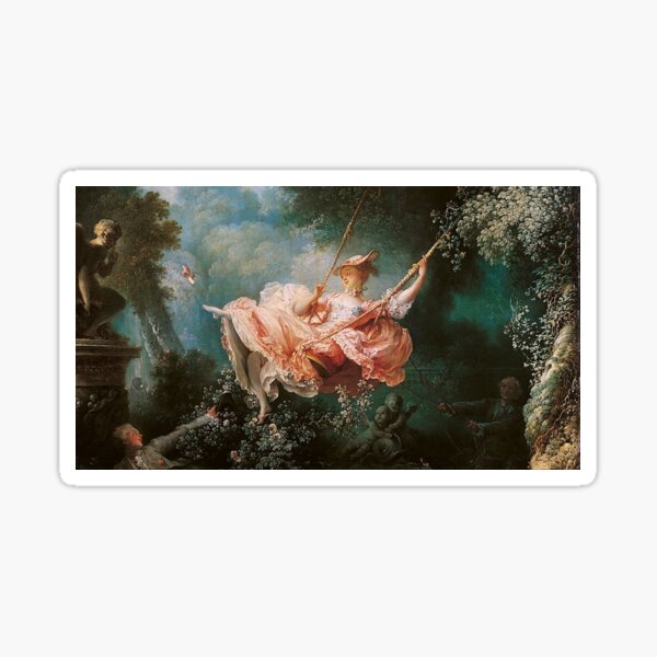 The Swing Rococo Art Sticker For Sale By Freshfroot Redbubble   St,small,507x507 Pad,600x600,f8f8f8 