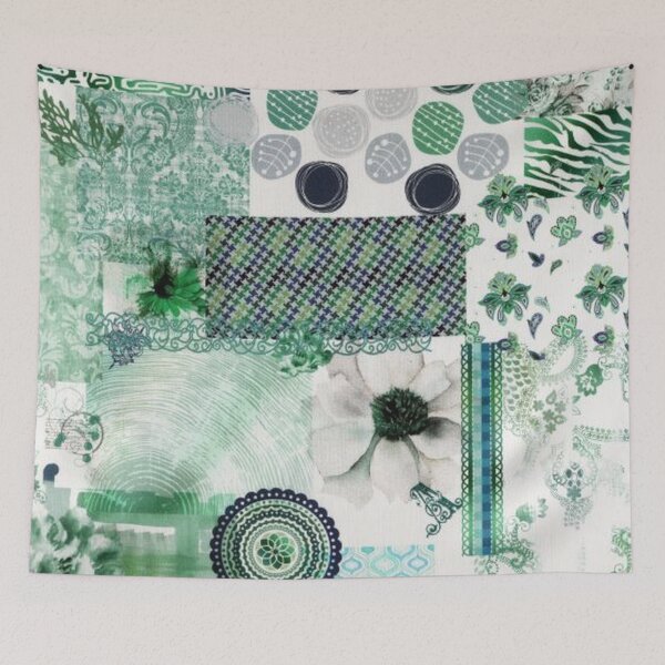 Item preview, Floreal patchwork-like pattern designed and sold by jwebmarket.