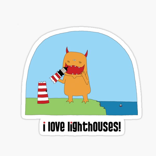 i love lighthouses! Sticker