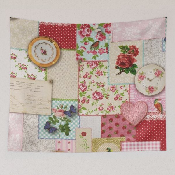 Item preview, Romantic, St. Valentine's patchwork designed and sold by jwebmarket.