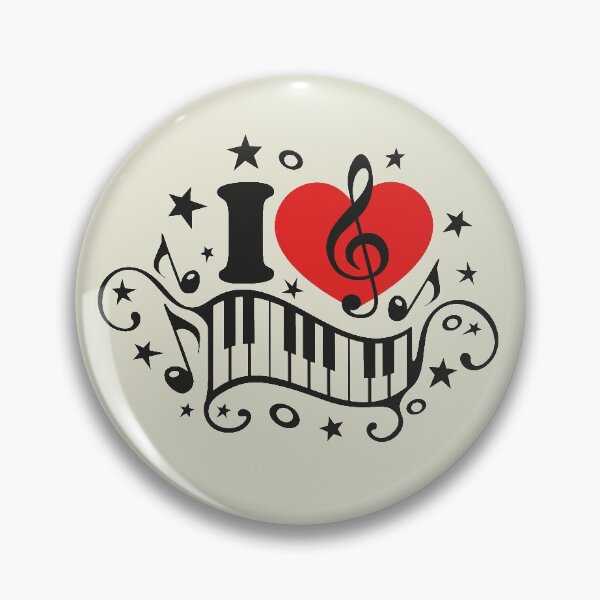 Item preview, I LOVE MUSIC, HEART, Piano, Music Notes, Clef, Bass, Sound designed and sold by boom-art.