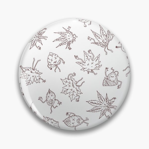 Item preview, A cartoony dead leaf pattern in dark brown line designed and sold by MatthewJSimpson.