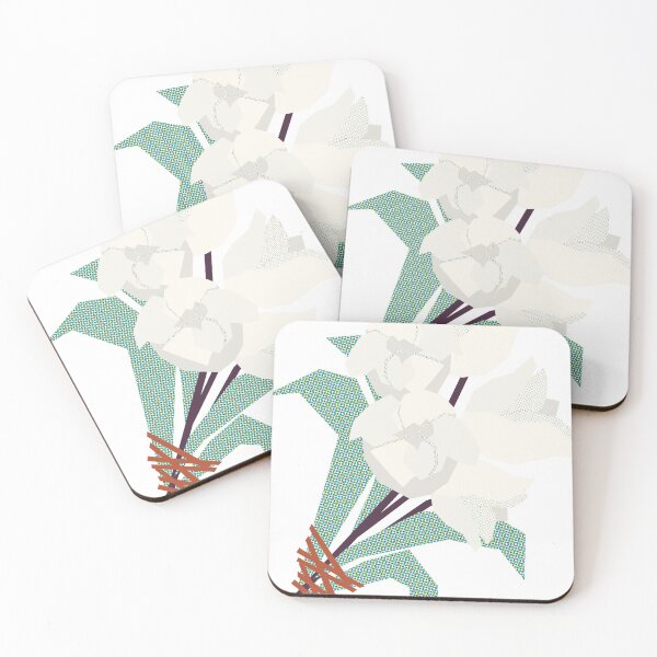 Item preview, white tulips sticker designed and sold by haus-of-threads.