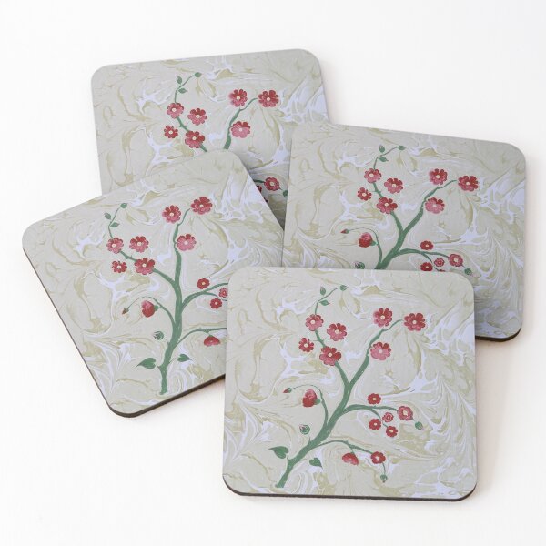 Item preview, Marbled Painted Cherry Blossom - Turkish Ebru Art designed and sold by T Artist.