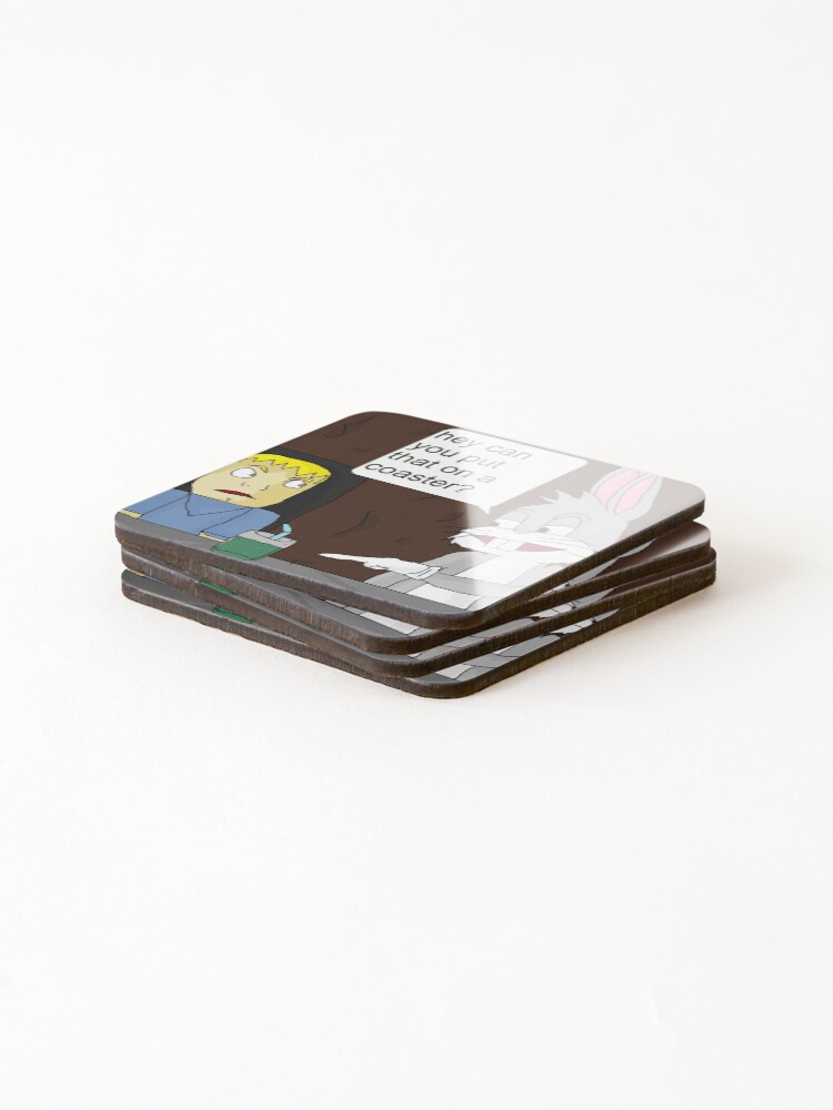 Alternate view of Tails Gets Trolled Coaster (Official High Quality) Coasters (Set of 4)