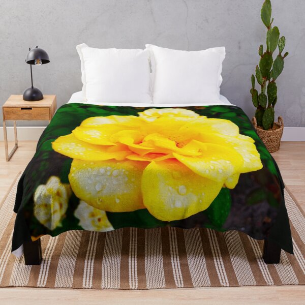 Item preview, Tender yellow rose after the rain covered with drops  designed and sold by helenkaiy.