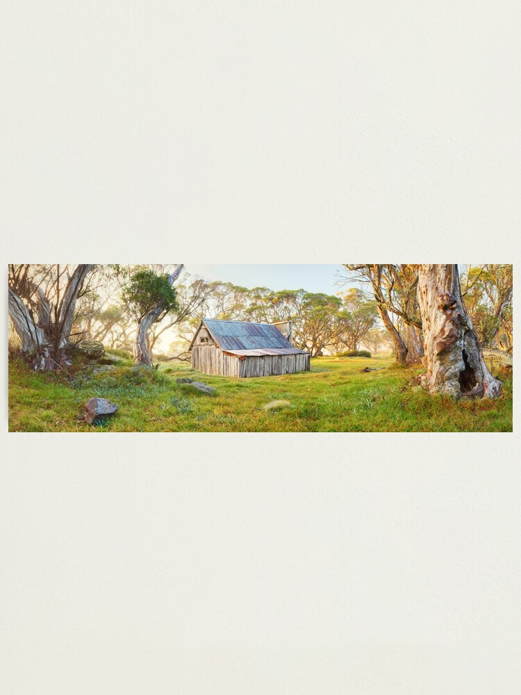 Thumbnail 2 of 3, Photographic Print, Wallace Hut Dawn, Falls Creek, Victoria, Australia designed and sold by Chockstone.