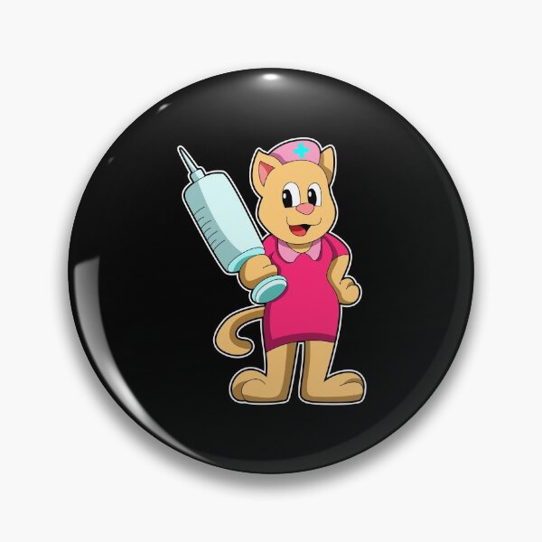 Item preview, Cat as Nurse with Syringe designed and sold by Snabdesign84.