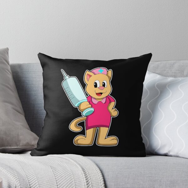 Item preview, Cat as Nurse with Syringe designed and sold by Snabdesign84.