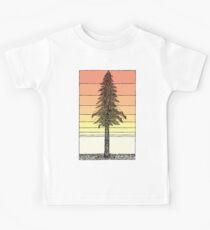Coastal Redwood Sunset Sketch Kids Tee