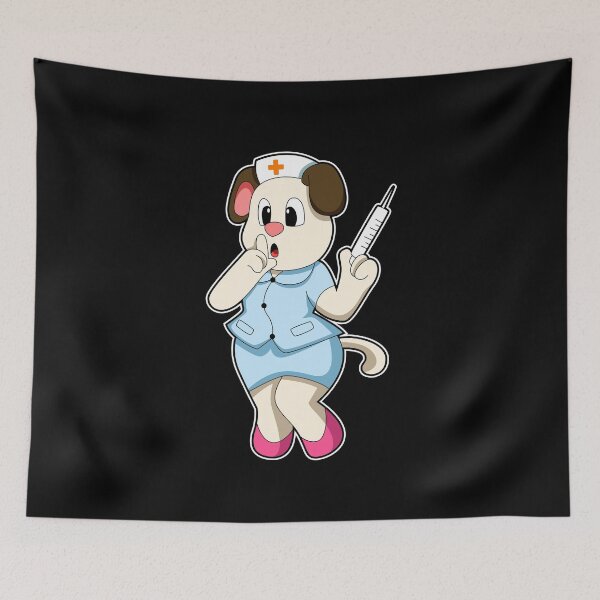 Item preview, Dog as Nurse with Syringe designed and sold by Snabdesign84.