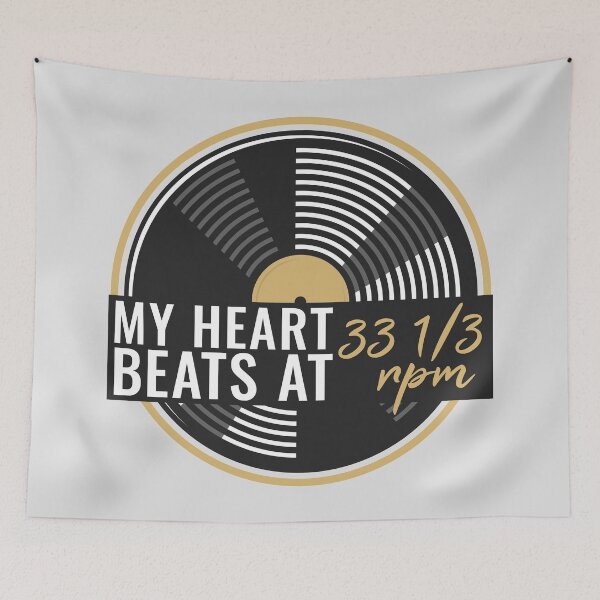 Item preview, My heart beats at 33 1/3 rpm, Vinyl Lovers Record Collectors designed and sold by emmjott.