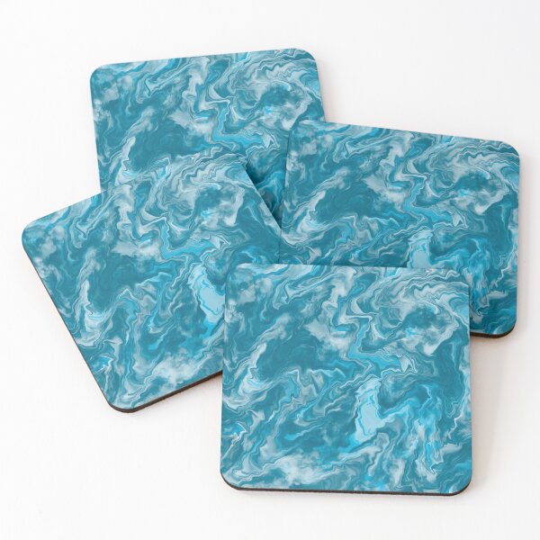 Item preview, Aqua and turquoise crystal waves designed and sold by Diane Hunter Art.