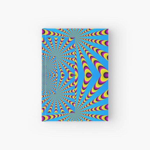 Blue optical illusions colour Hardcover Journal