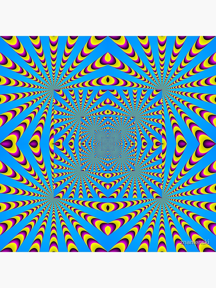 Blue optical illusions colour by znamenski