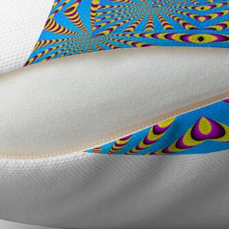 Alternate view of Blue optical illusions colour Floor Pillow