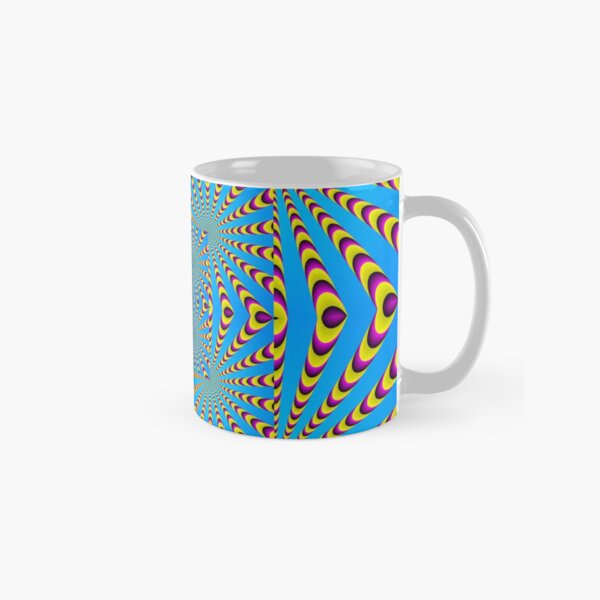 Blue optical illusions colour Classic Mug