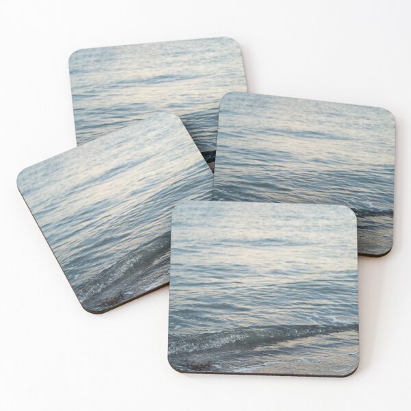 Item preview, Sea Ocean photography pattern, blue gentle waves texture at sunset designed and sold by Laura Ioana V.