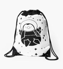Space Penguin Drawstring Bag
