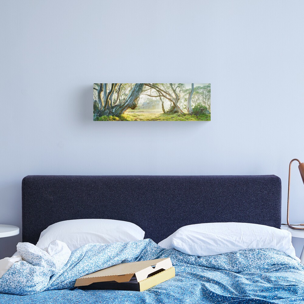 Foggy Wallace Hut, Falls Creek, Victoria, Australia Canvas Print